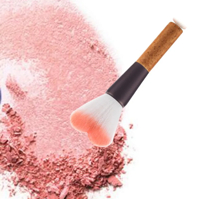 

Single Foundation Brush Nylon Bristles Wooden Handle Loose Powder Brush Blush Brush Cosmetic Brush New