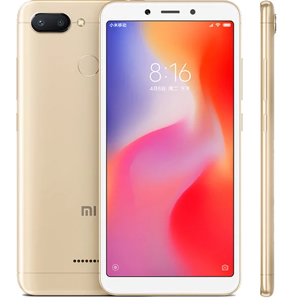 Gold Xiaomi Redmi 6 с глобальной ПЗУ, 3 ГБ ОЗУ, 32 Гб ПЗУ, смартфон Helio P22, Восьмиядерный процессор, 12 Мп+ 5 МП, две камеры, 5,45 дюйма, аккумулятор 3000 мАч - Цвет: Gold