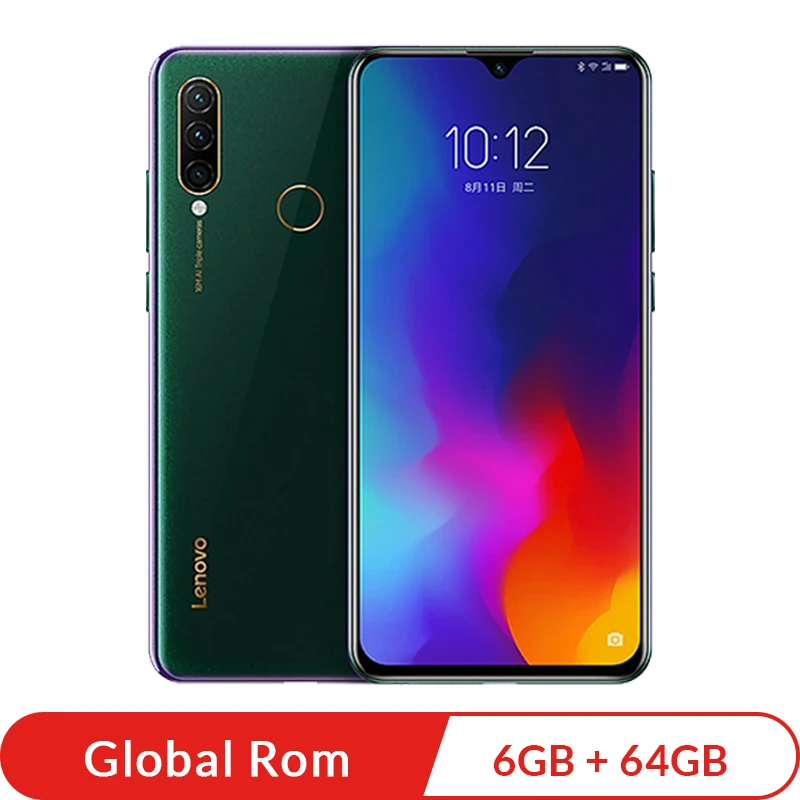 Z6 lite 6G64G Green Lenovo Z6 Lite 4 Гб 64 Гб глобальная ПЗУ Snapdragon 710 восьмиядерный смартфон 6,3 дюймовый экран тройные камеры Android 9,0 Быстрая зарядка телефон смартфон - Цвет: Z6 lite 6G64G Green
