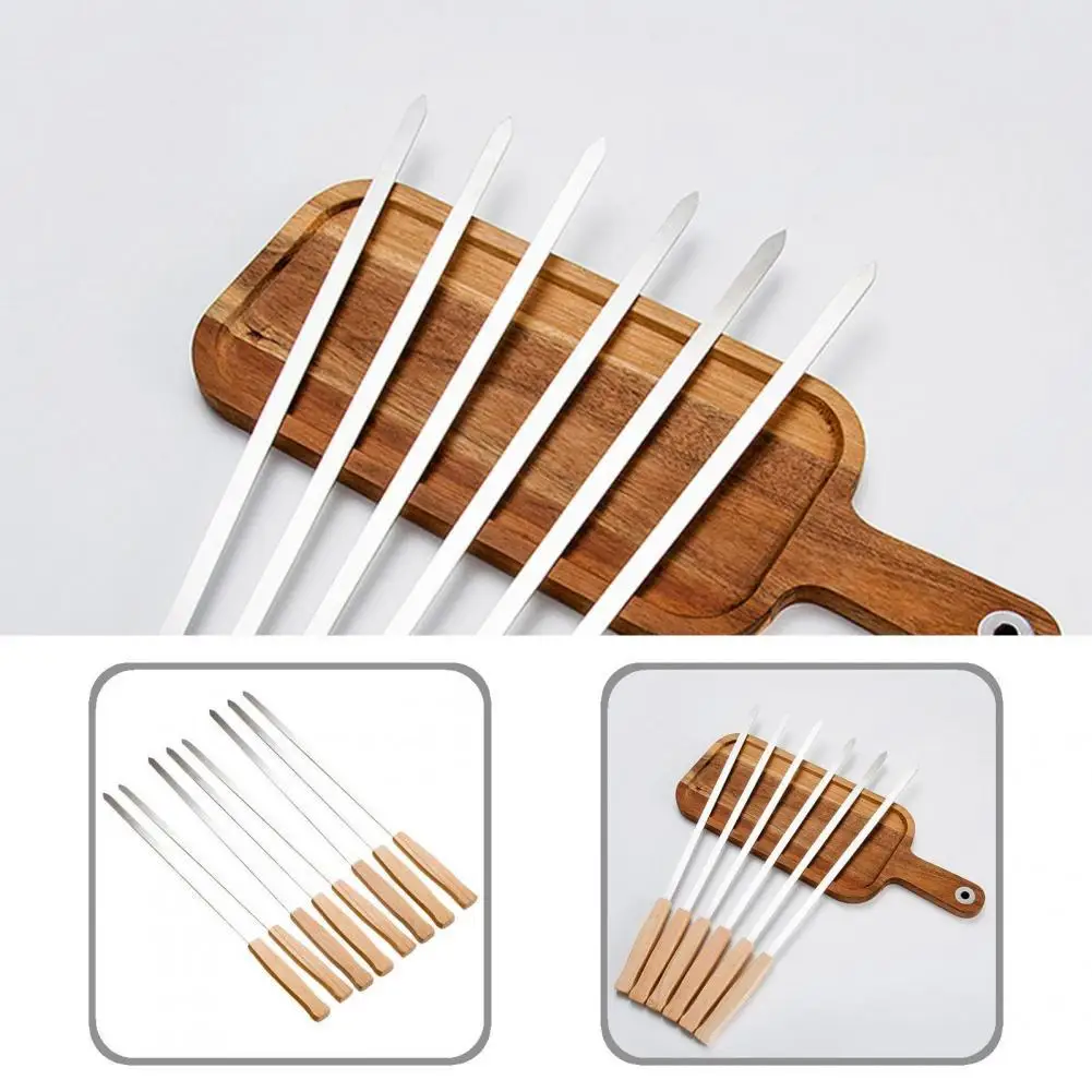 

Non-stick Sturdy Rust-Proof 17 inch Long Barbecue Stick BBQ Supplies