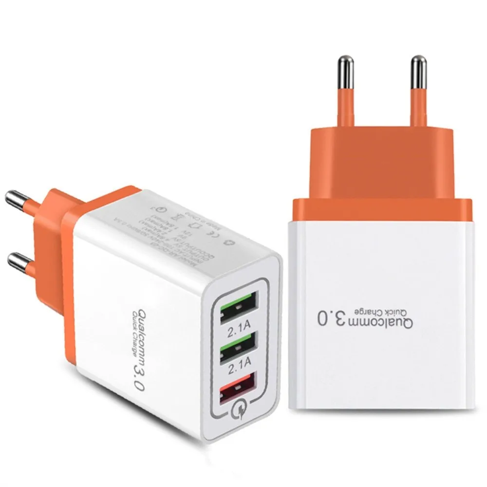 30 Вт 3 порта USB зарядное устройство с двойной быстрой зарядкой 0 портов для iphone samsung