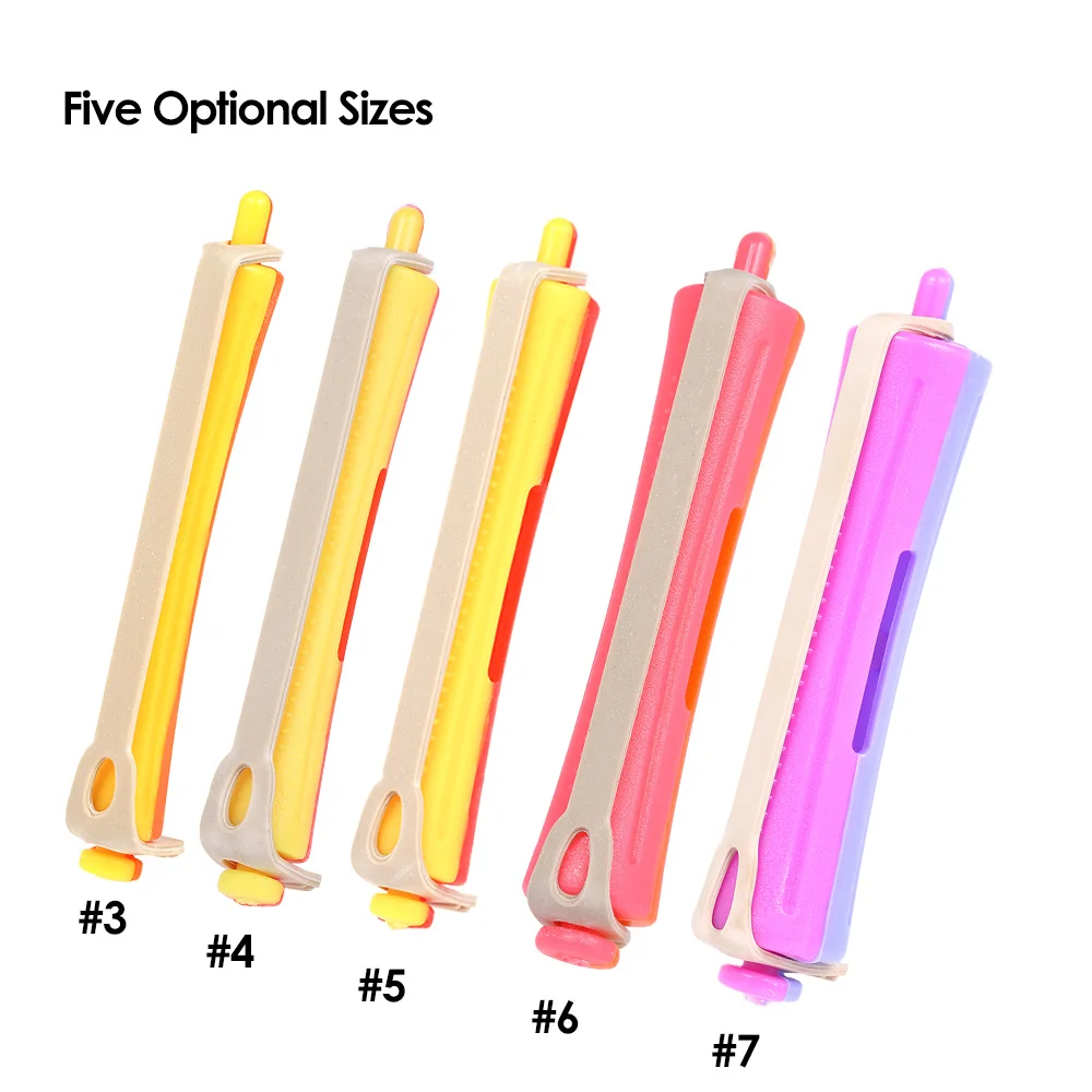 12 шт. парикмахерские стержни для волос с резиновой лентой завивки инструменты