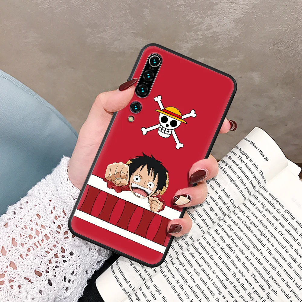 

One Piece Japan Cute Anime Luffy Phone Case For Xiaomi Mi Note 10 A3 9 MAX 3 A2 8 9 Lite Pro Ultra black Prime Tpu Back 3D Shell