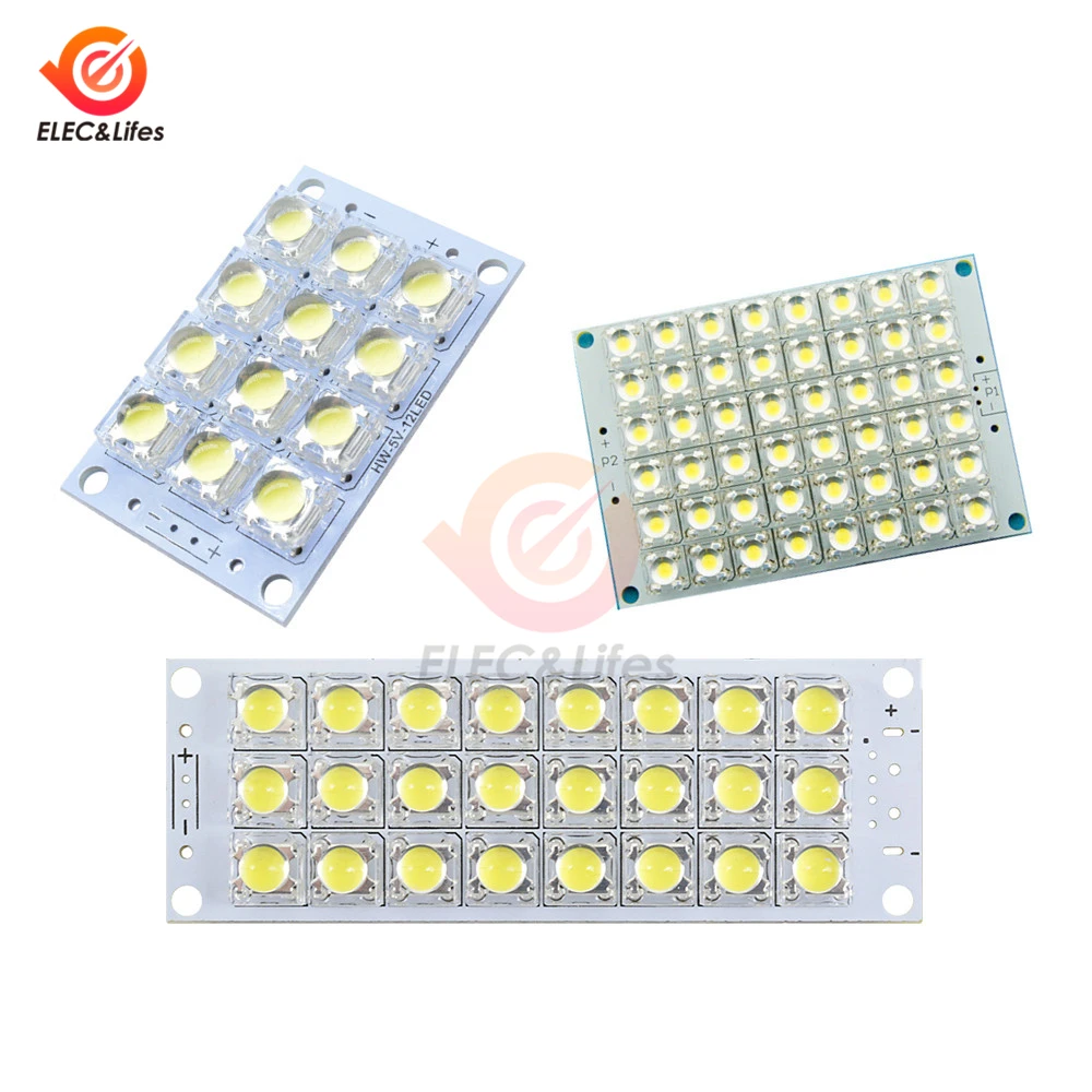 

12 24 48 LED Super Bright White LED Piranha Board Night LED Lights Lamp High Brightness DC 5V 12V