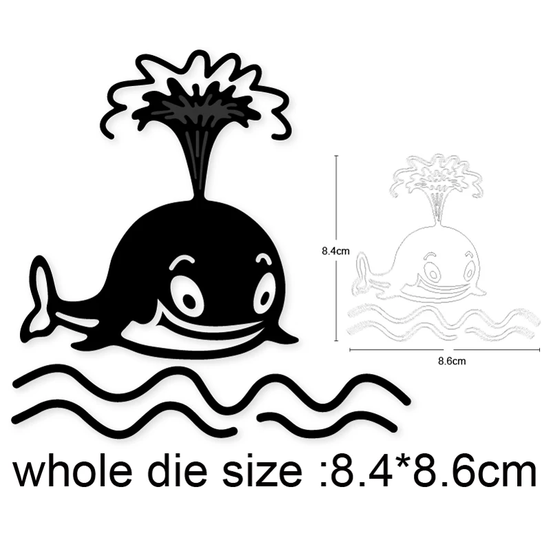 

Dolphin Fish Wave Metal Cutting Dies stamp and dies Stencil DIY Scrapbooking dies Paper Card Making Embossing Die Cut Craft dies