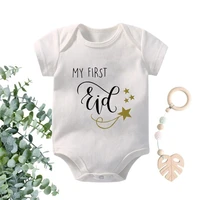 my first eid newborn casual bodysuit outfit toddler infants print romper for boys girls short sleeve autumn winter jumpsuit kids