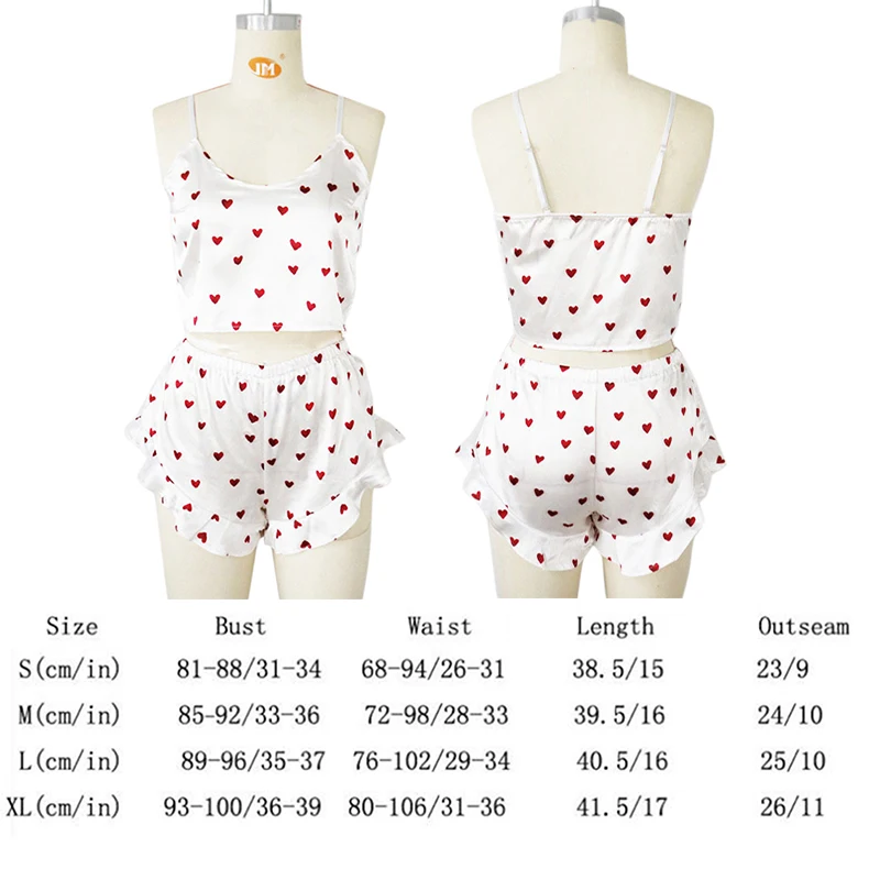 

Satin Cami Top Sexy Lingerie Pyjamas Set Women V Neck Sleeveless Strap Pajama Sets Summer Women Bow Sleepwear Set