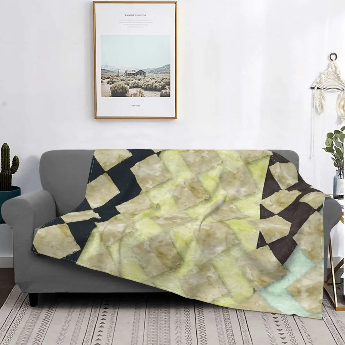 

Manta térmica a cuadros para cama, colcha de muselina con diamantes 14, 150, a cuadros
