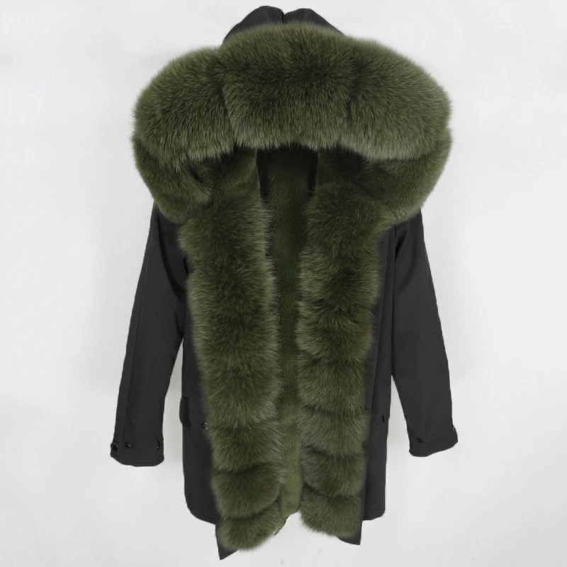OFTBUY Водонепроницаемая длинная парка зимняя куртка Женское пальто из натурального меха натуральный Лисий меховой капюшон, воротник теплый съемный уличная Роскошная Новинка