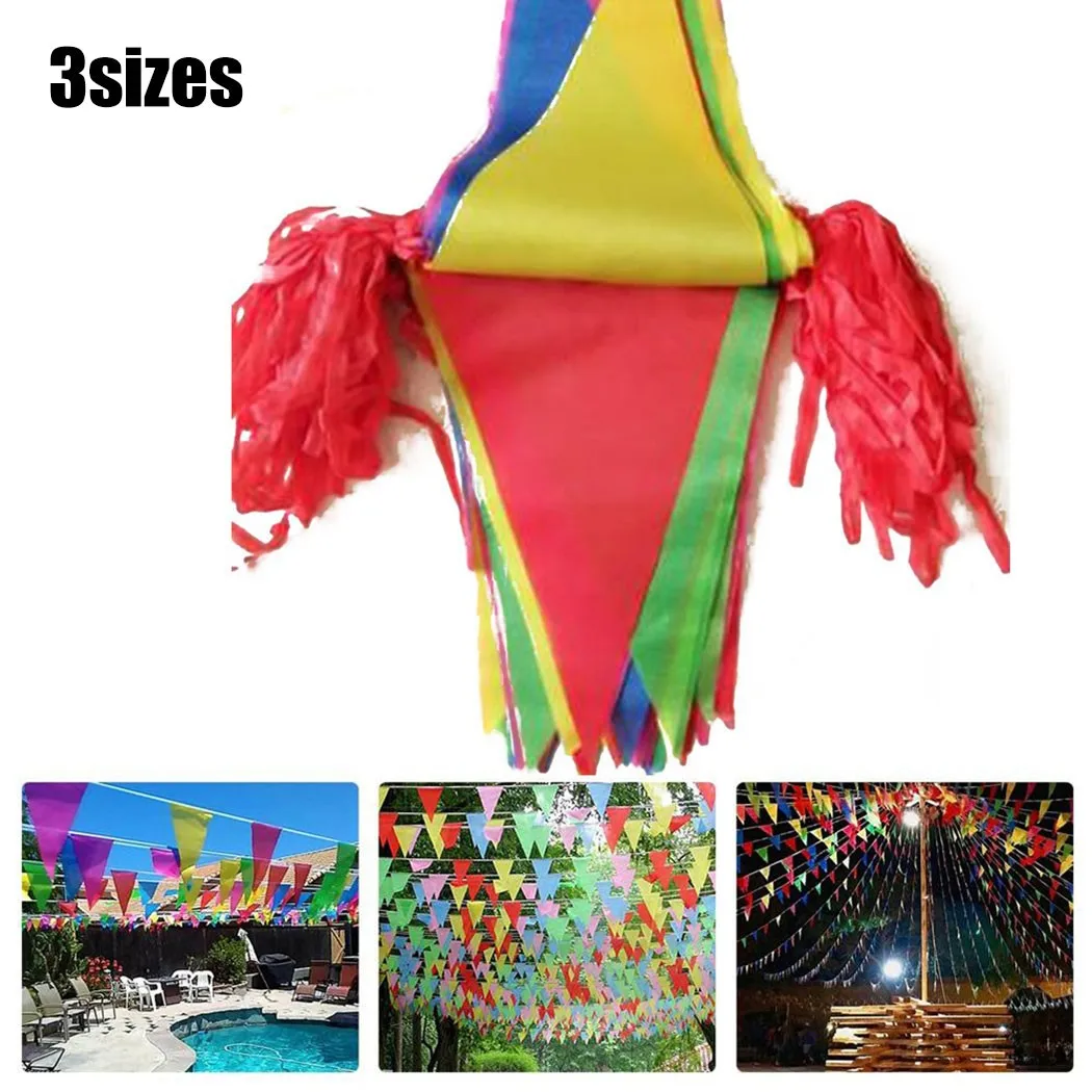 

Разноцветный баннер, флажки для вечерние НКИ, праздника, домашнего сада, украшение, треугольный шнурок, флаги для помещений и улицы, праздни...