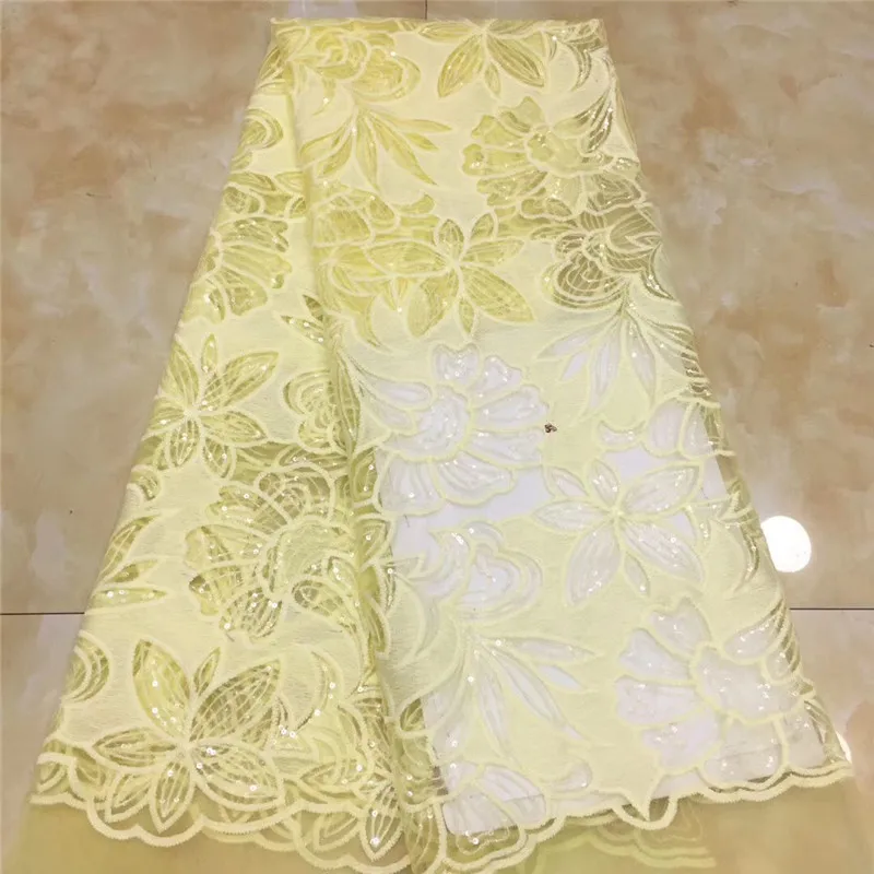 Onion Nigerian gold tulle sequins embroidery Lace Fabric 2020 High Quality African dry voile for French Happy party | Дом и сад