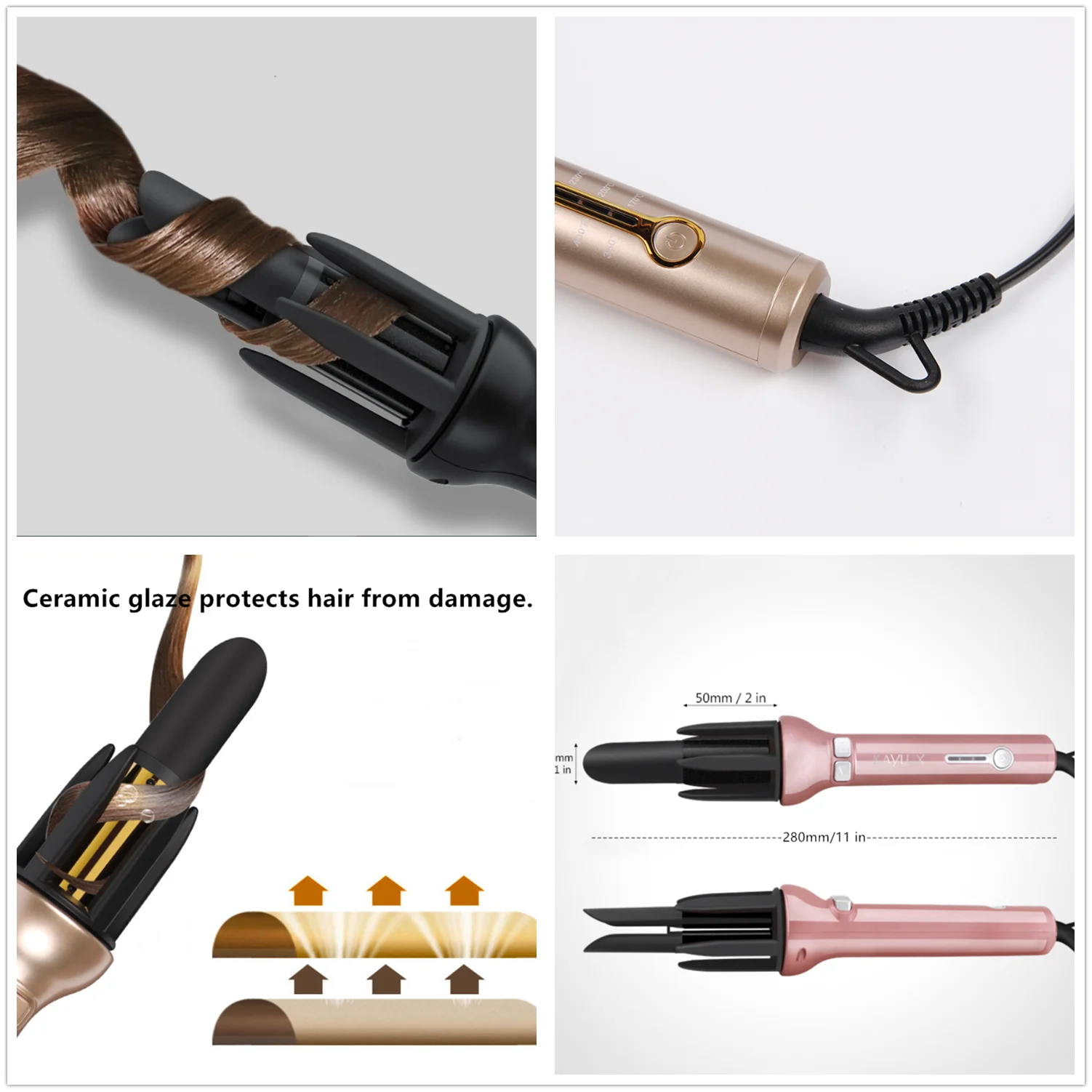 Автоматическая Плойка для завивки волос электрическая керамическая плойка