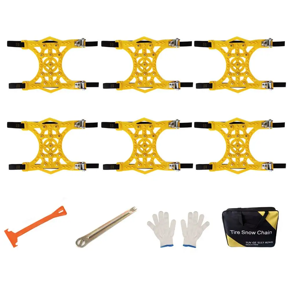 6 шт. противоскользящие цепи для автомобильных зимних шин 165-275 мм | Автомобили и