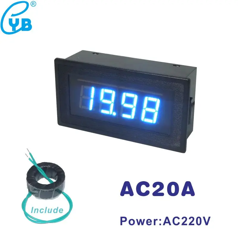 AC20A измеритель тока с CT напряжение питания переменного 100 240 В 220 светодиодный