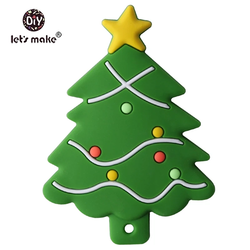 tree Let'S Make/1 шт., силиконовый прорезыватель, бусины, Шестигранник, Прорезыватель для зубов, маленькие грызуны, мультфильм, жемчуг, 0-12 месяцев, силиконовая погремушка, детский Прорезыватель - Цвет: tree