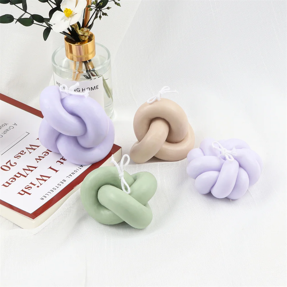 Круглая форма в виде свечи простом стиле силиконовая нить Узелок искусственная