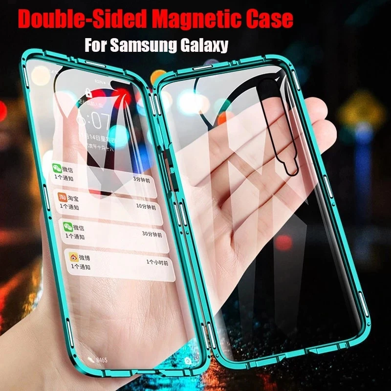 

360 Magnetic Metal Adsorption Case For Samsung Galaxy S21 S20 Ultra Plus A10S A20S A12 A31 A81 A91 A41 A50 A70 A51 A71 A11 A21S