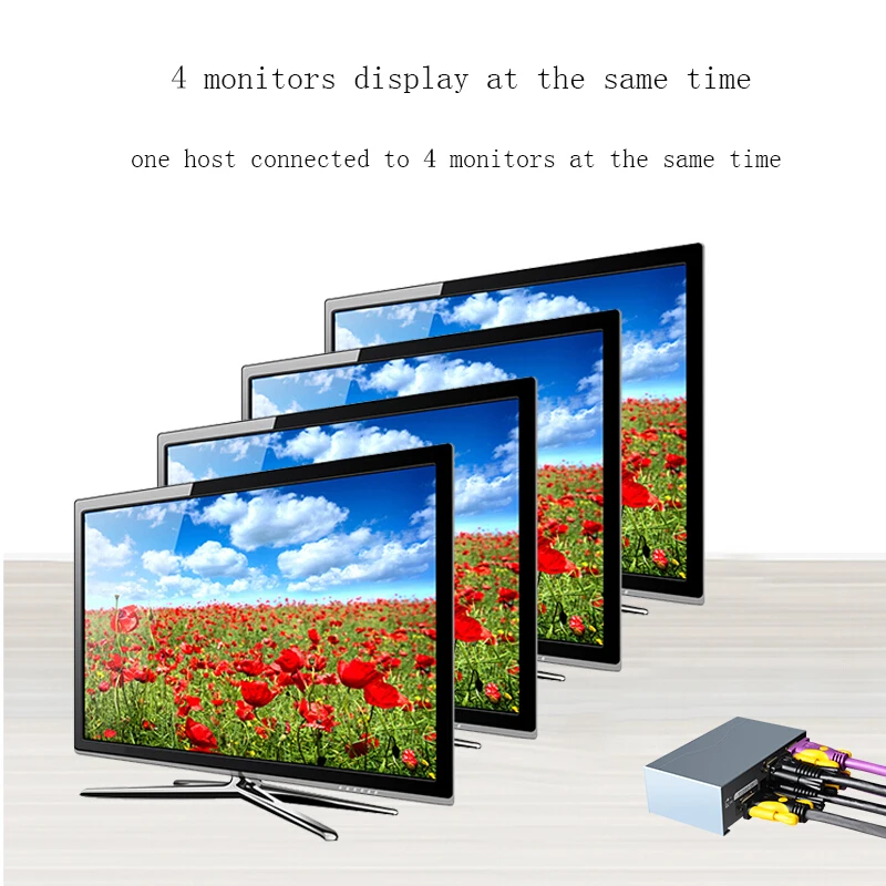JH-LINK VGA коммутатор с 4 портами SVGA видео 4*1 HD усилитель сигнала сплиттер широким