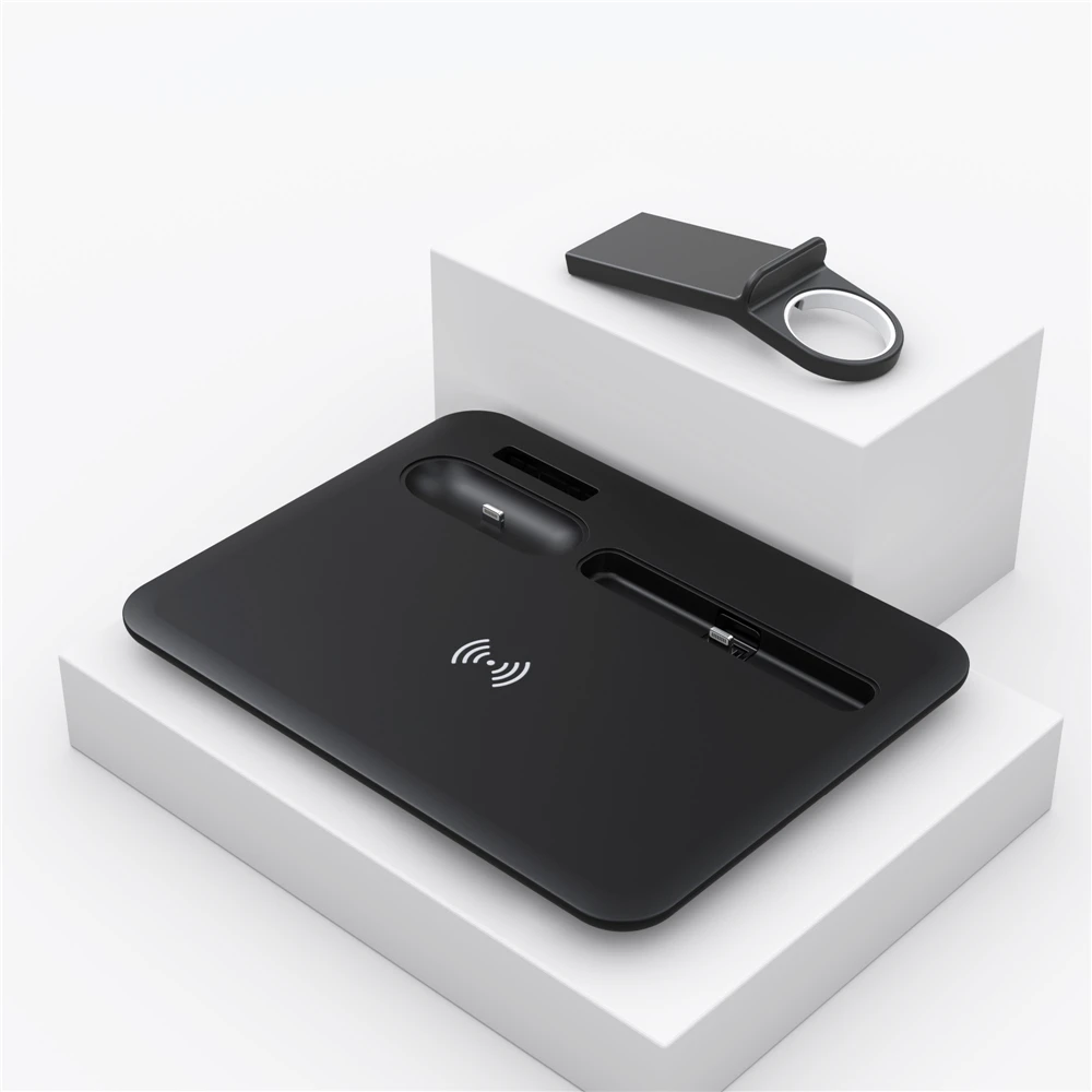 

4 in 1 Wireless Charger Stand For iPhone 11/12 Pro Max Qi 15W Fast Charging Induction Chargers For Apple Watch AirPods Samsung