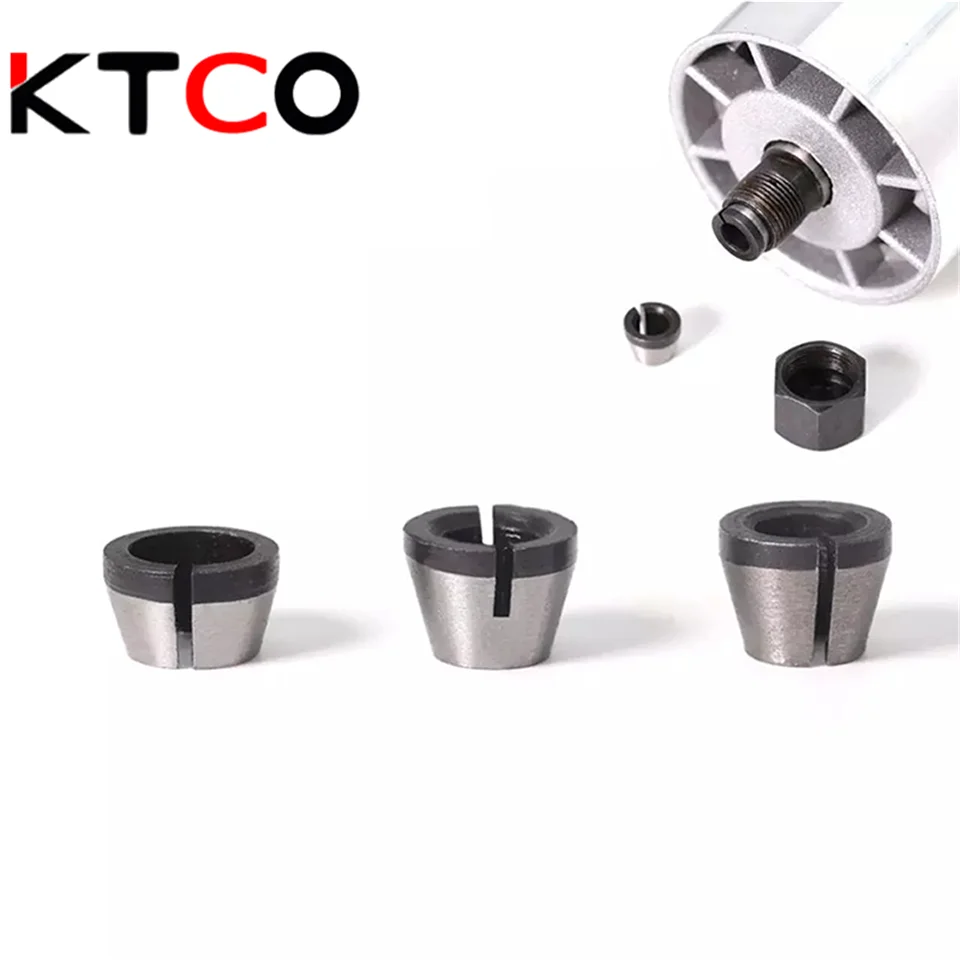 

KTCO 6mm 6.35mm 8mm Collet Chuck Adapter Engraving Trimming Machine Electric Router High Precision