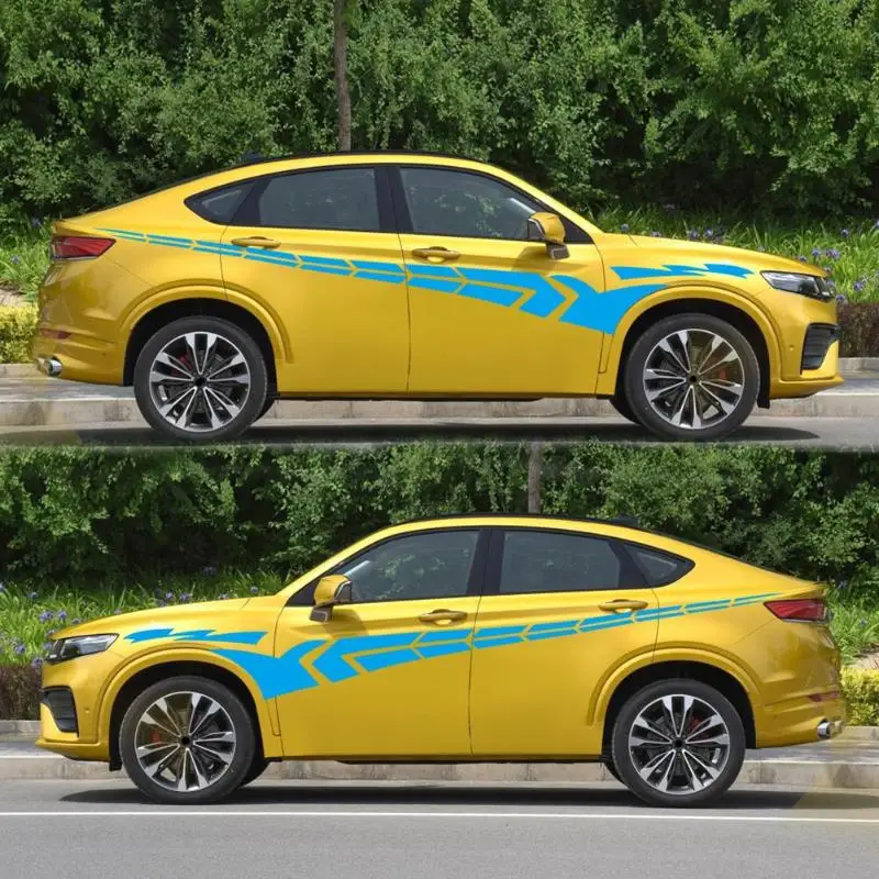 1 пара 340x40 см автомобильные наклейки авто все талии Боковые украшения тела наклейки универсальные аксессуары для стайлинга автомобилей