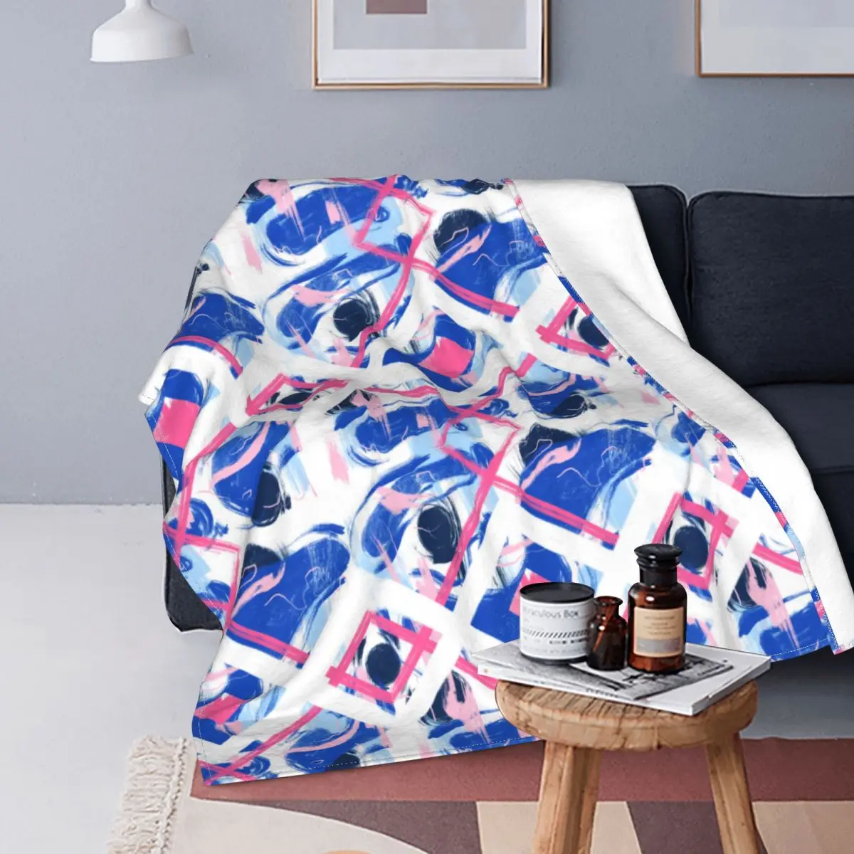 

Коллаж одеяло граффити Дешевое красивое покрывало флисовое дорожное мягкое одеяло