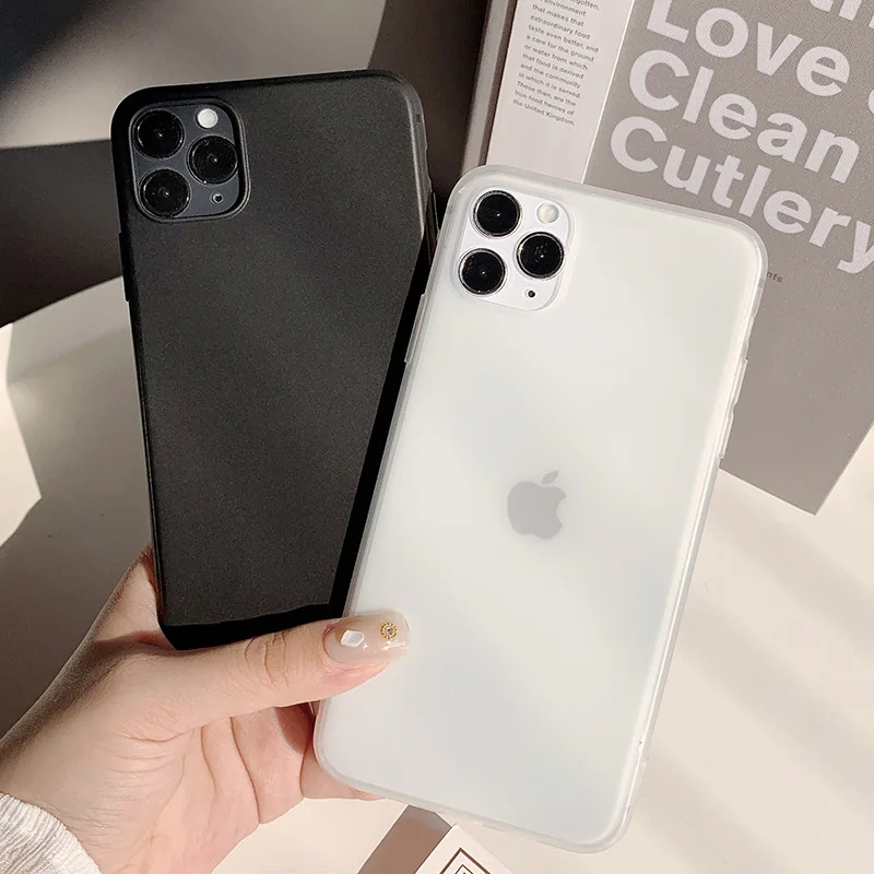 Классический черно-белый матовый ТПУ чехол для телефона iphone6 7 8 11 XR X XS защитный