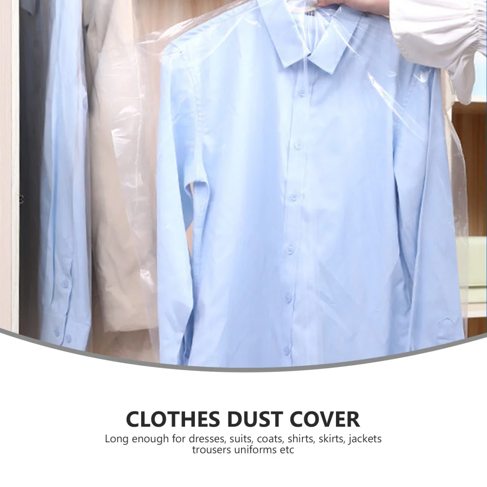 

50 pcs 60*100cm Clothes Dust Cover Disposable Garment Dust Shield Garment Suit Bag