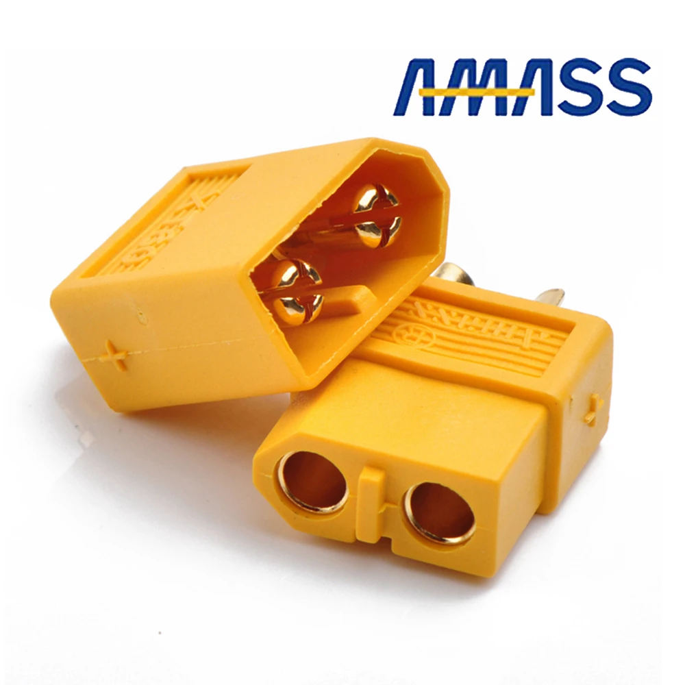 

Классический запатентованный продукт AMASS: штекер модели XT60, 3,5 мм, позолоченная Банановая головка, постоянный ток, 45 А, Эмас