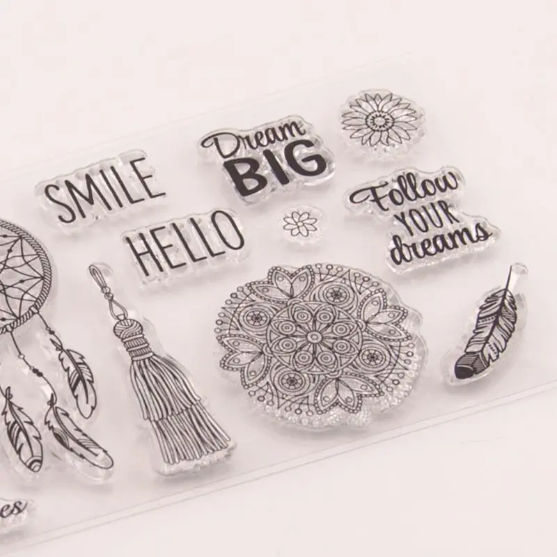 Велосипед перо силиконовый прозрачный печать штамп DIY Скрапбукинг рельефная