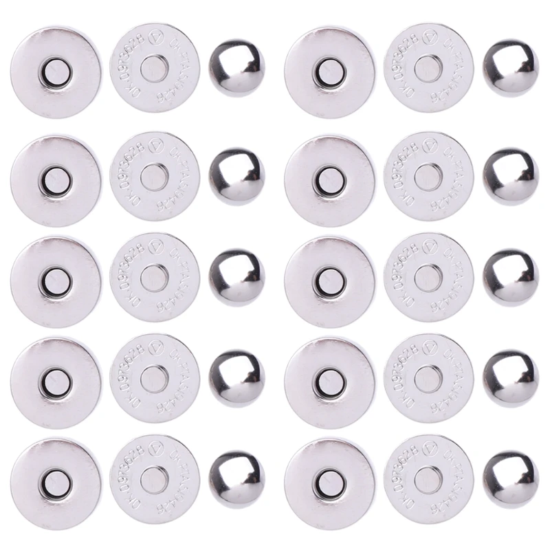 2020 Новый 10 набор магнитных застежек застежки кнопки Сумочка Кошелек ремесло 14/18