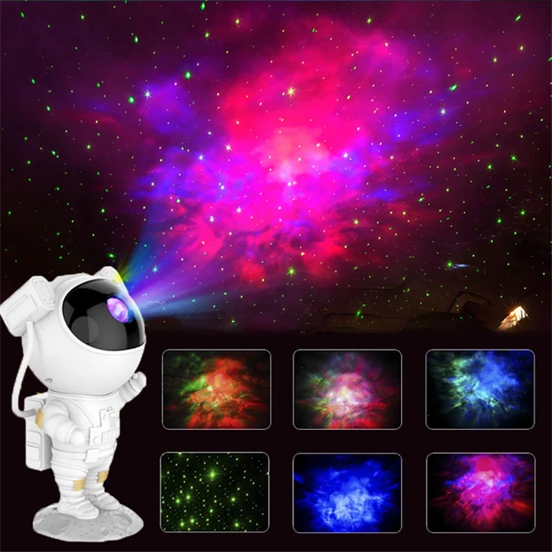 NEW Galaxy Starry Sky Projector Lamp Night Light For Bar Party Home Bedroom Decoration Astronaut Decorative Luminaires Best Gift