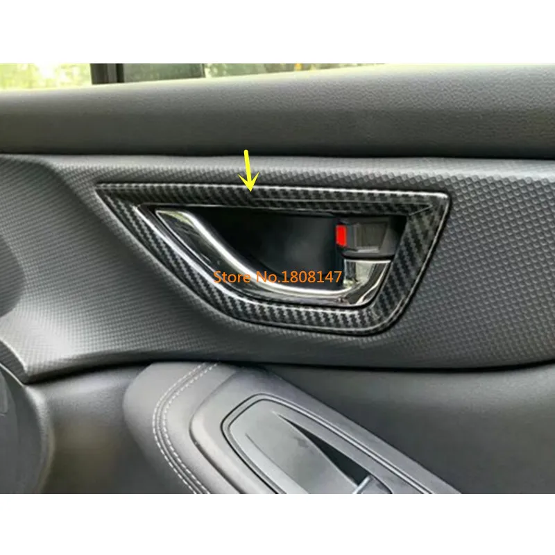 

Автомобильный Стайлинг, отделка, карбоновая Внутренняя дверь, Встроенная ручка, рама, лампа, отделка, 4 шт. для Subaru Forester 2018 2019 2020