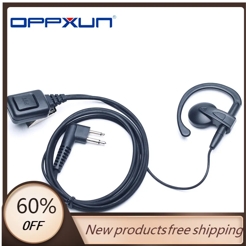 

2021 Hot OPPXUN Fashion D Shape Headphone Big PTT for Motorola Gp88,Gp88s,Gp3188,Gp2000 Cp040,Hyt Tc700 Tc500s Etc Walkie Talkie