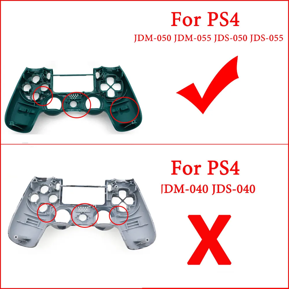 

Front Back Hard Plastic Upper Housing Shell Case For Sony Playstation 4 JDM-050 PS4 Pro Controller JDM-055 JDS 055 JDS 050