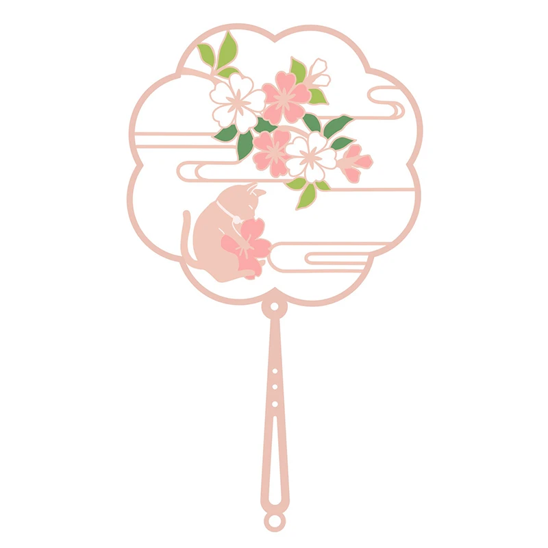 1 шт. креативный китайский стиль кошка рыба узор кисточка металлическая подвеска