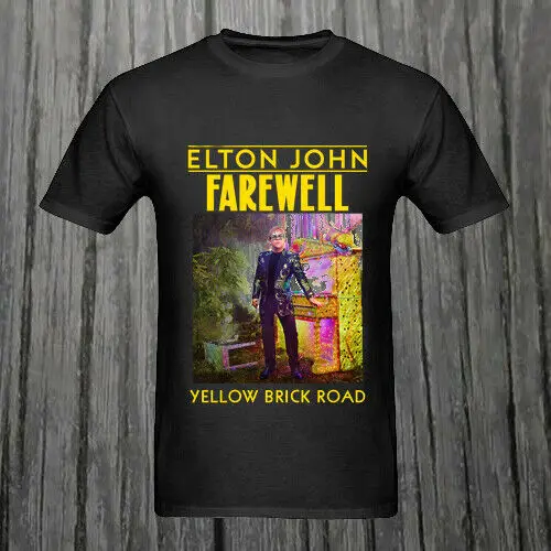 

Elton John Farewell Yellow Brick Road concert tour 2019 T-Shirt Size Men Shirt