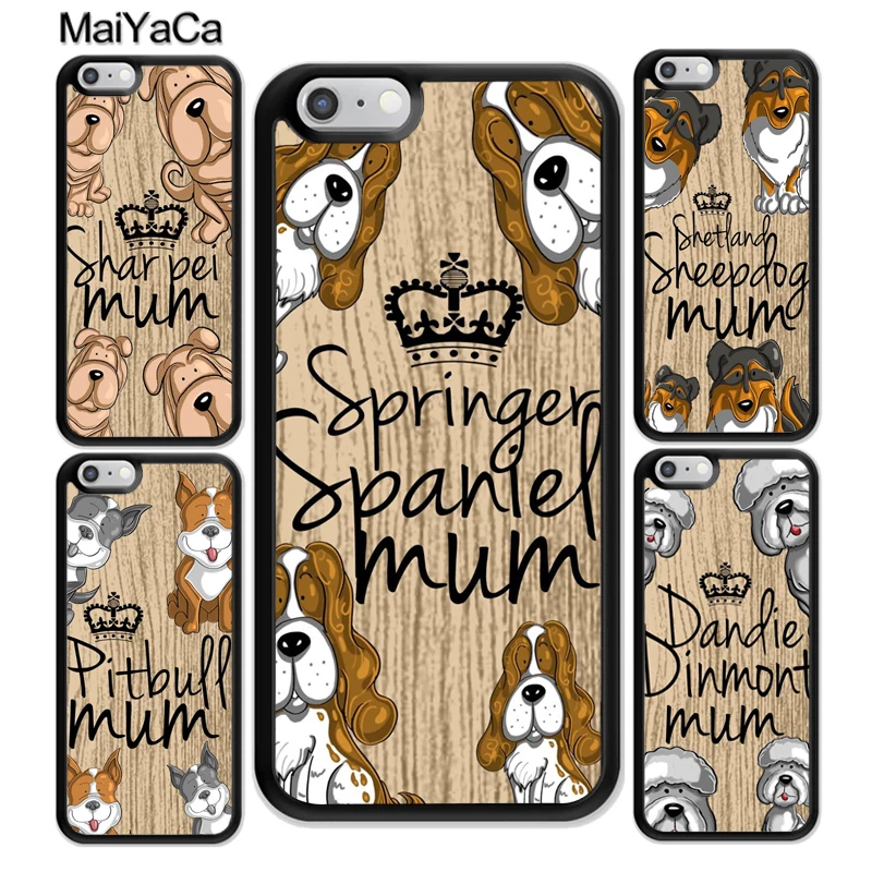Чехол для мамы MaiYaCa Shar pei dog с английским пружинным спаниелем iphone 12 mini 11 Pro Max X XR XS MAX