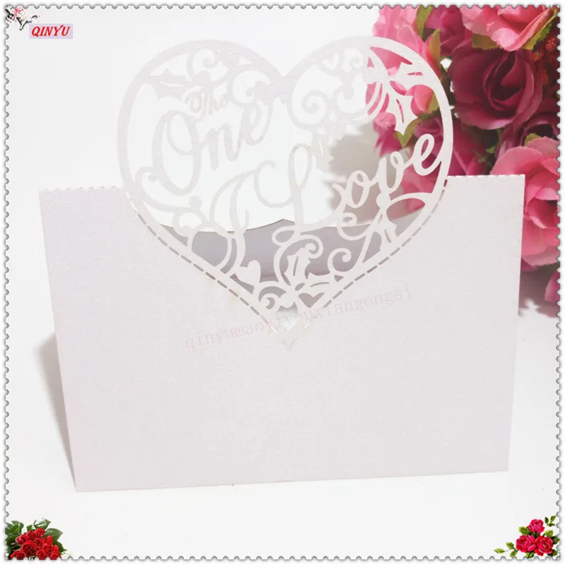 10/50 шт. белые настольные открытки открытые визитки приглашения на свадьбу