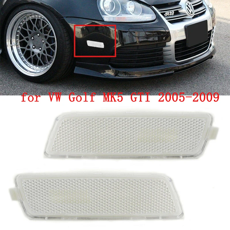 Пара передних прозрачных линз для бампера боковых габаритных огней указателей