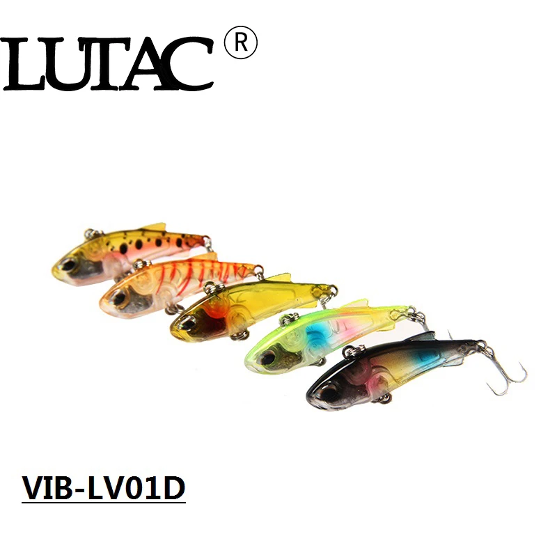 LUTAC 40 мм 4 2 г VIB VMC крючок жесткая пластиковая рыболовная приманка 3D глаза Карп бас