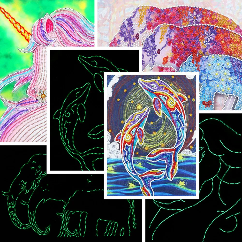 Набор для алмазной живописи DIYDP DIY 5D светящееся сверло искусство стразы алмазная