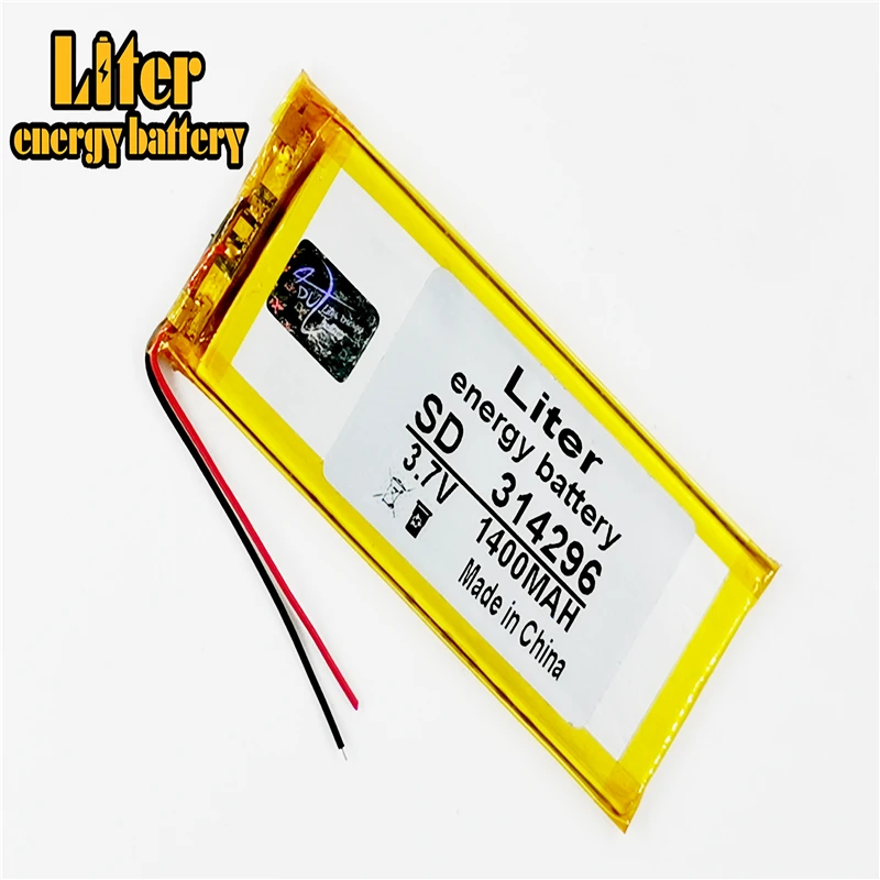 Лучший бренд батареи 3 7 V литиевая батарея КПК 314296 304296 034296 1400MAH PDA | Компьютеры и