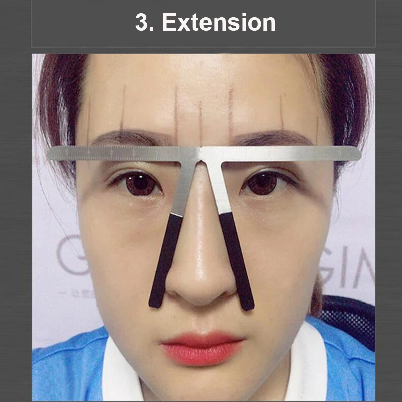 

1pc 3D Eyebrow Measuring Tools Permanent Cosmetic Supplies Golden Ratio Adjustable Eyebrow Rulers Microblading Accessories