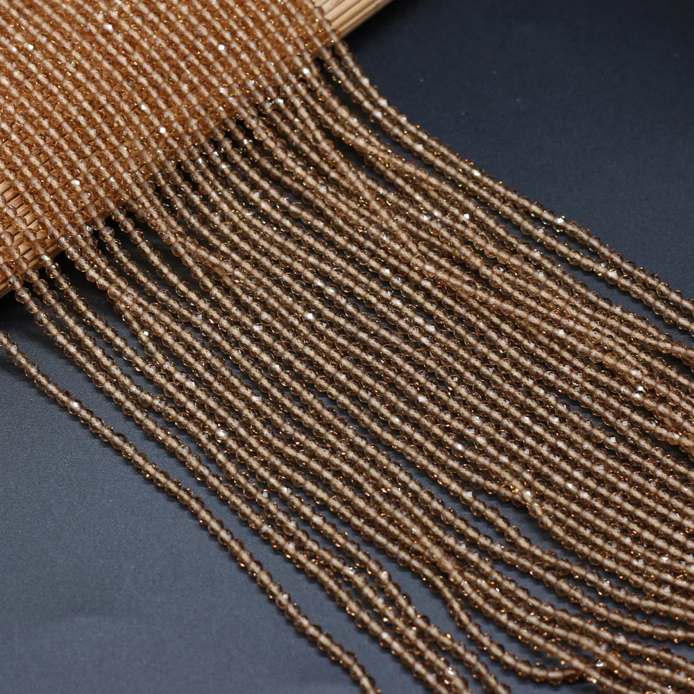 

Small Beads Light Brown Round Natural Semi-Precious Stone Spinel for Holiday Gift Jewelry Making Necklace DIY Bracelet 3mm