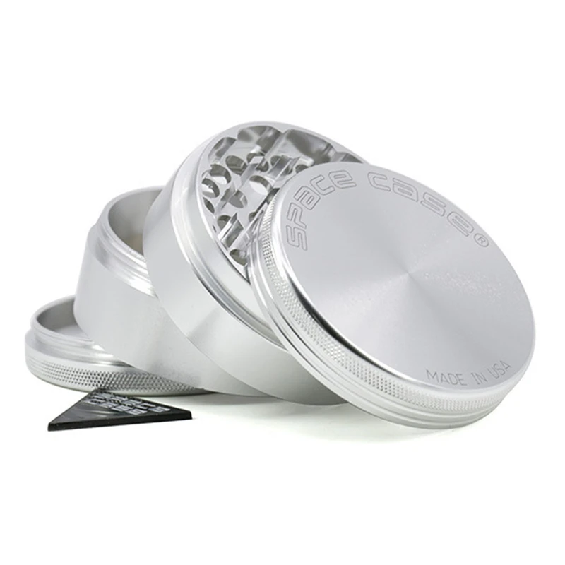 

Luxury 4-layer 63mm Aluminum Herbal Herb Tobacco Grinder Smoke Grinders herb grinder Alphabet pattern Cigarette Accessories