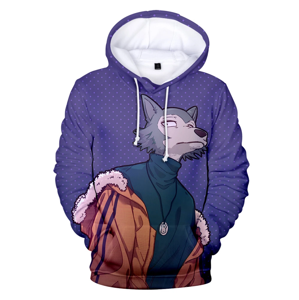 

Hoodie Beastars Hoodies Anime Boys and Girls 3D Hoodie Pullovers Full Sleeve length Casual Style Oversized Hoodie