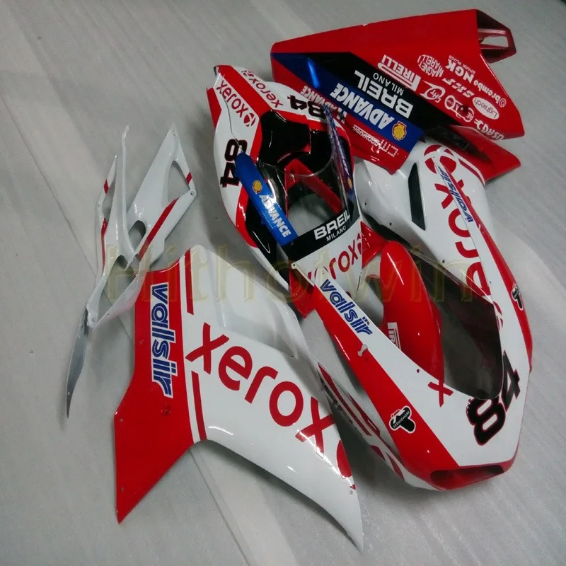 Screws+Custom Injection mold white Motorcycle cowl for 848 1098 1198 2007-2012 ABS fairing M2 | Автомобили и мотоциклы