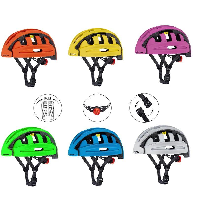 Складной велосипедный шлем Wiht светодиодный задний фонарь для мужчин и женщин