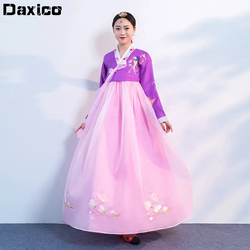 2020 традиционное платье Hanbok с вышивкой женская свадебная одежда для